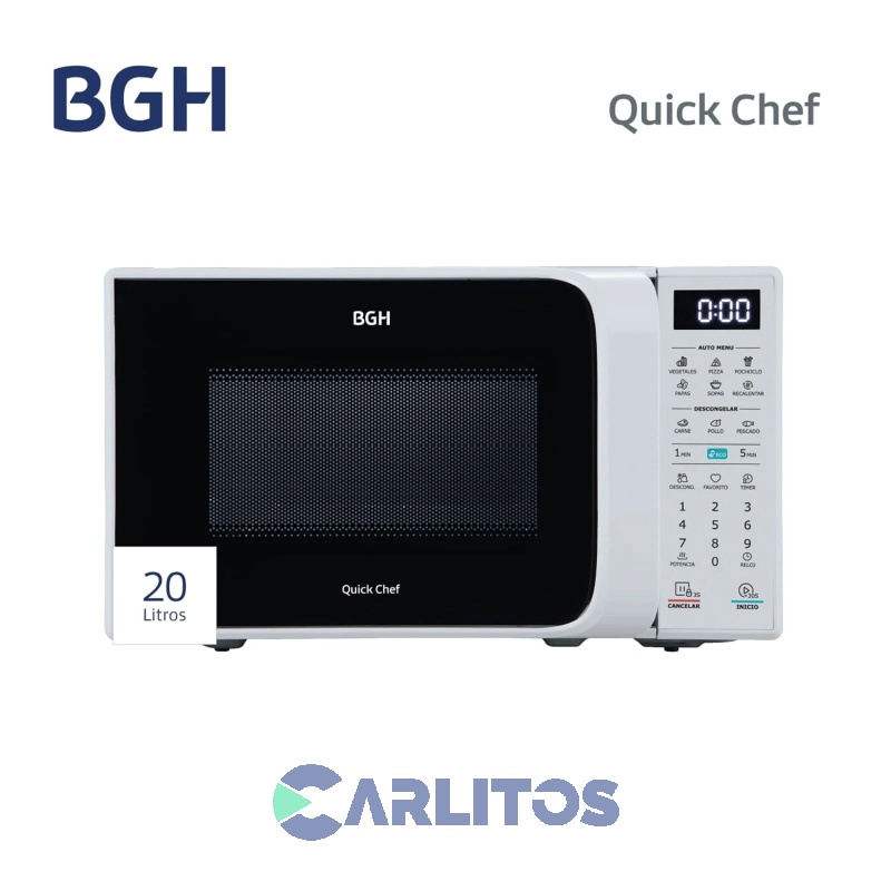 Microondas Digital Bgh 20 Litros Blanco B120db20I