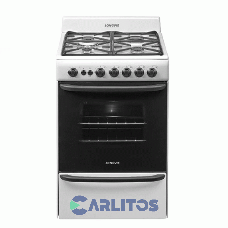 Cocina A Gas Longvie 56 CM Blanca Multigas 13501bf