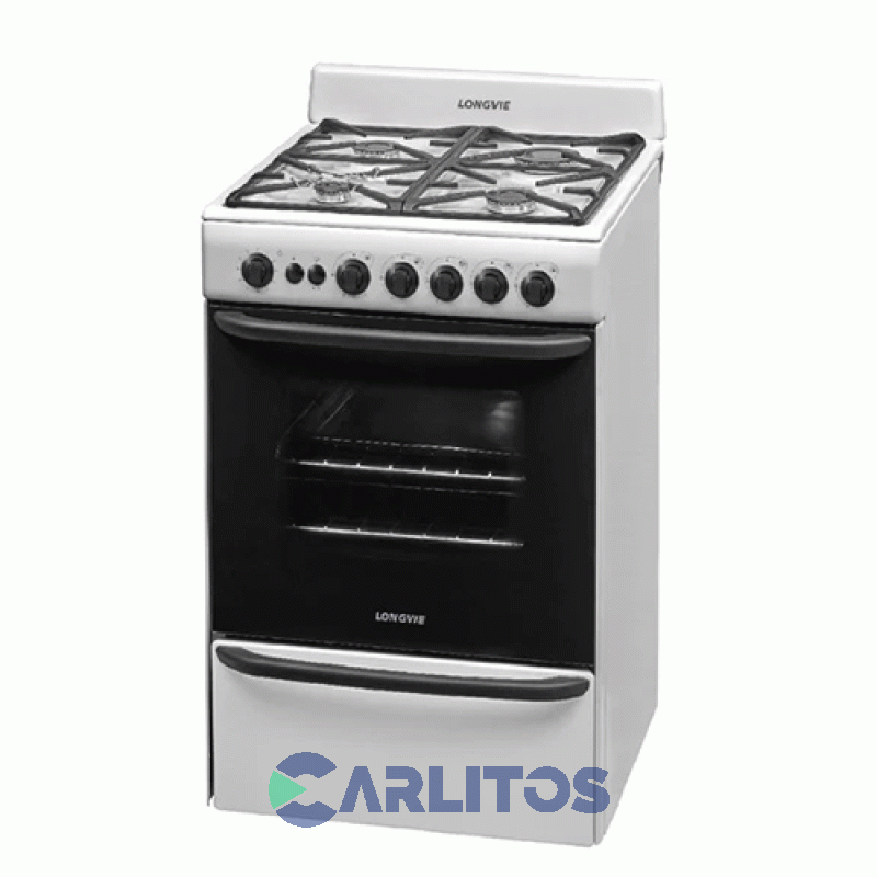 Cocina A Gas Longvie 56 CM Blanca Multigas 13501bf