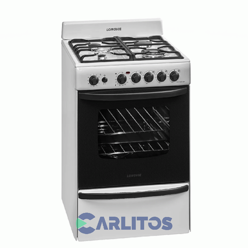 Cocina A Gas Longvie 56 CM Blanca Multigas 19501b