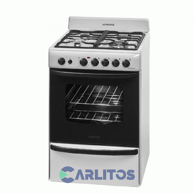 Cocina A Gas Longvie 56 CM Blanca Multigas 19501b