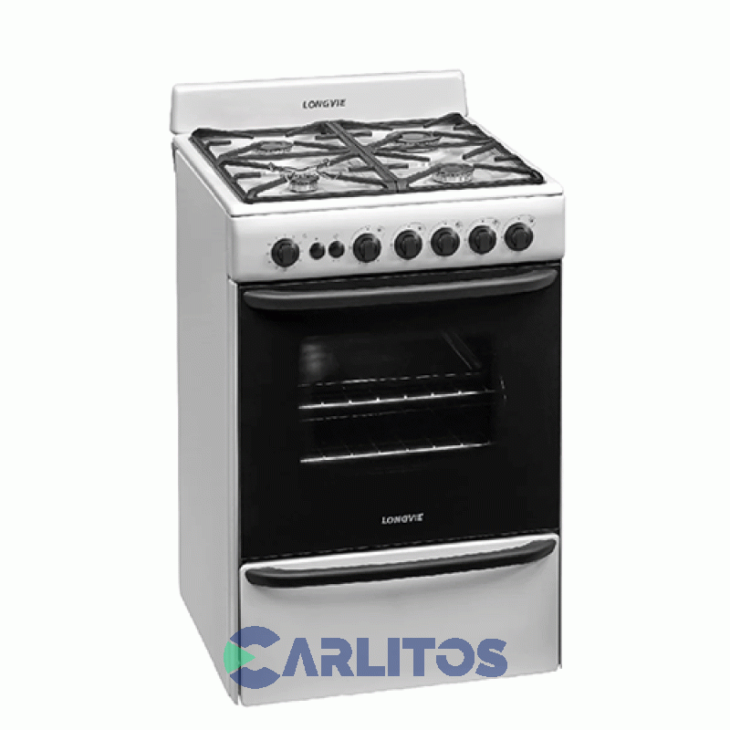 Cocina A Gas Longvie 60 CM Blanca Multigas 13601BF