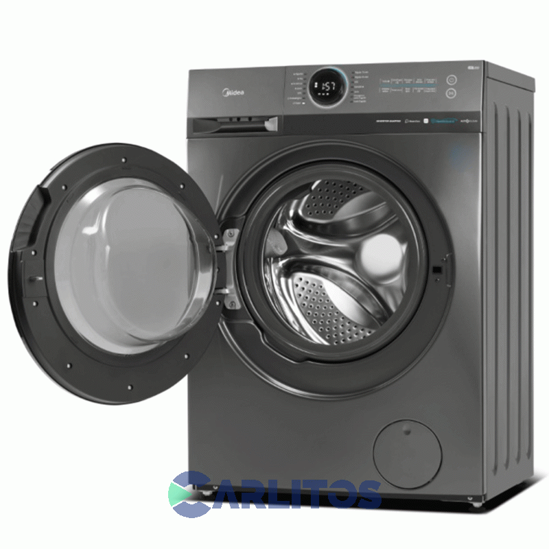 Lavarropa Carga Frontal Midea Inverter 8 KG - 1400 RPM Plata Mf200w80wb/t-a1