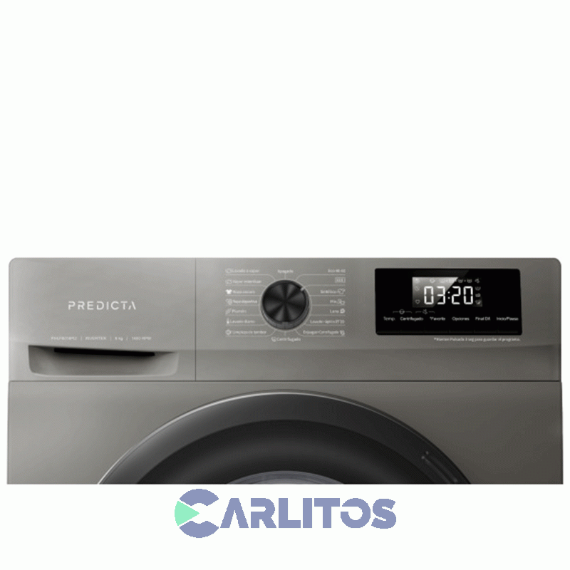 Lavarropa Carga Frontal Philco Inverter 8 KG - 1400 RPM Plata Phlf8014pi2