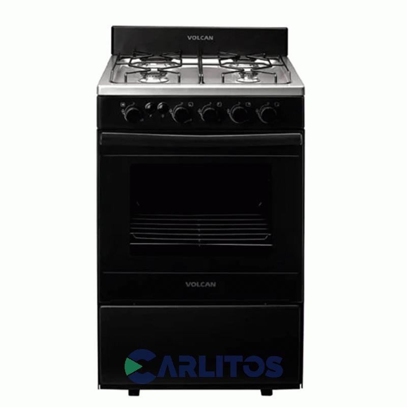 Cocina a Gas Volcan 55 Cm - Grafito 4 Horn.-Luz-Encendido-Multigas 87665vm