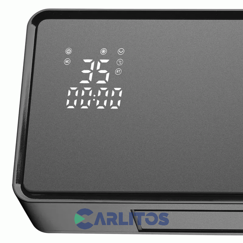 Caloventor De Vidrio Liliana De Pared Tipo Split 2000 Watts.Thermoglass Negro Cwd952