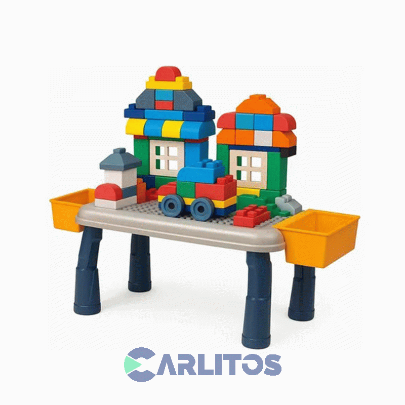 Mesa Didáctica Infantil Con 80 Bloques Blandos Phiphi Toys Bb013