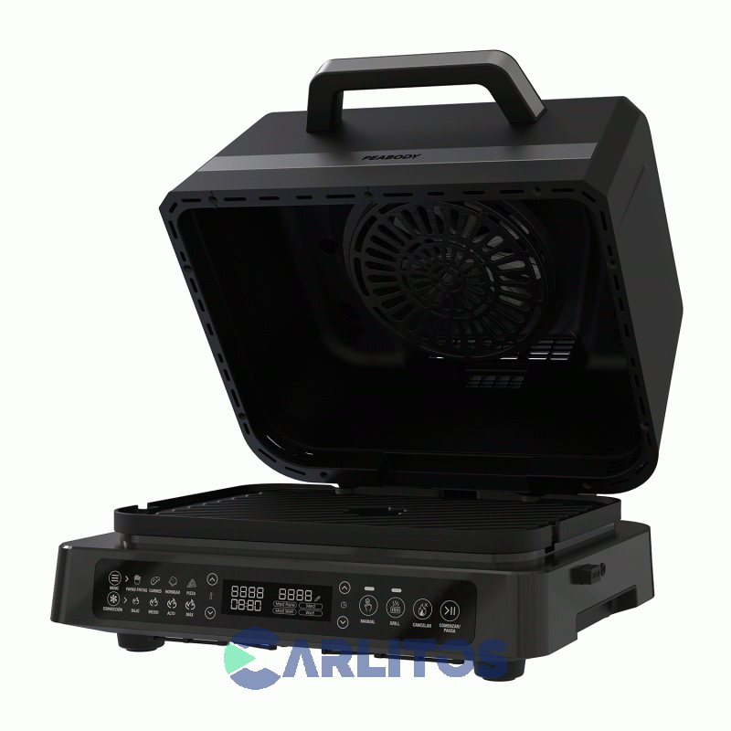 Freidora De Aire Y Grill Peabody Pe-afg02n Acero Inoxidable