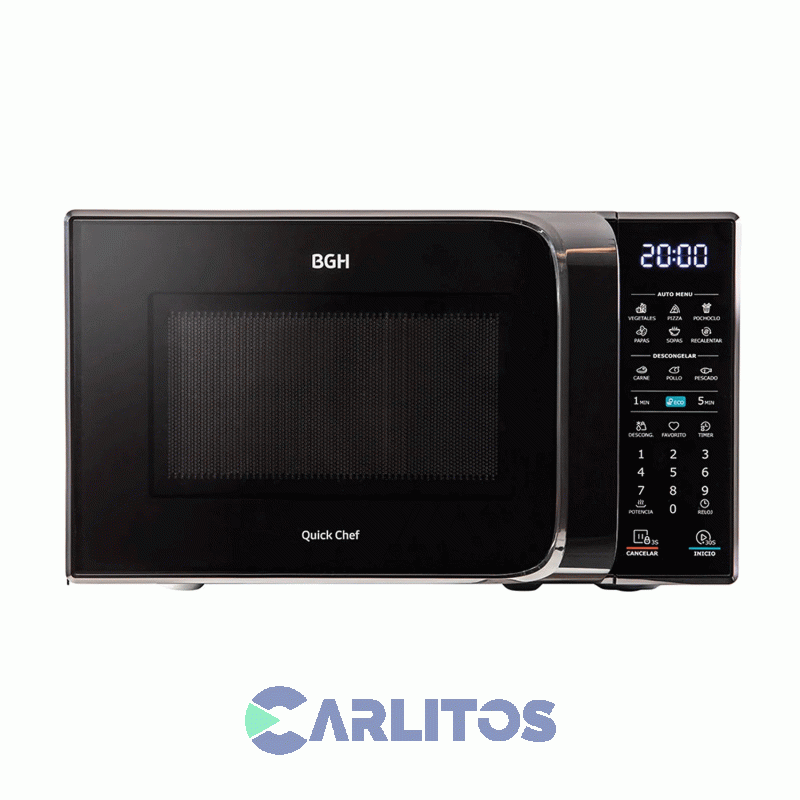 Microondas Digital Bgh 20 Litros Negro B120dn20i