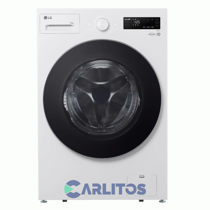 Lavarropa Carga Frontal Lg Inverter 13 KG -1000 RPM Blanco Con Wifi Blanco Wm13gwnts6p