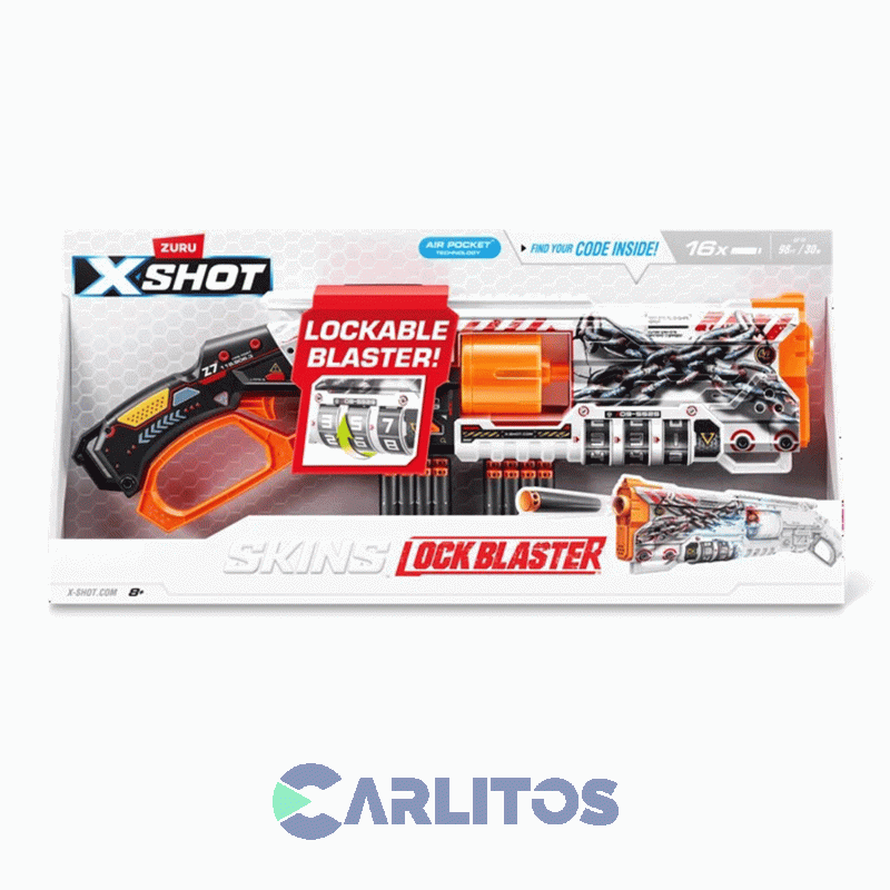 Pistola Lanza Dardos X-shot Zuru Skins Lock Blaster 7636