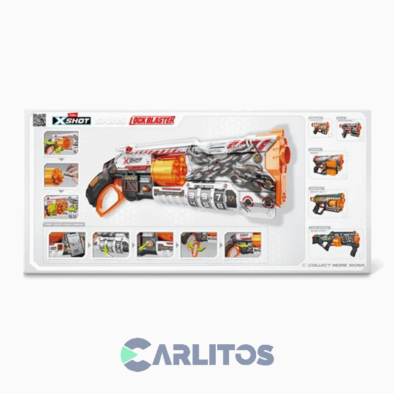 Pistola Lanza Dardos X-shot Zuru Skins Lock Blaster 7636