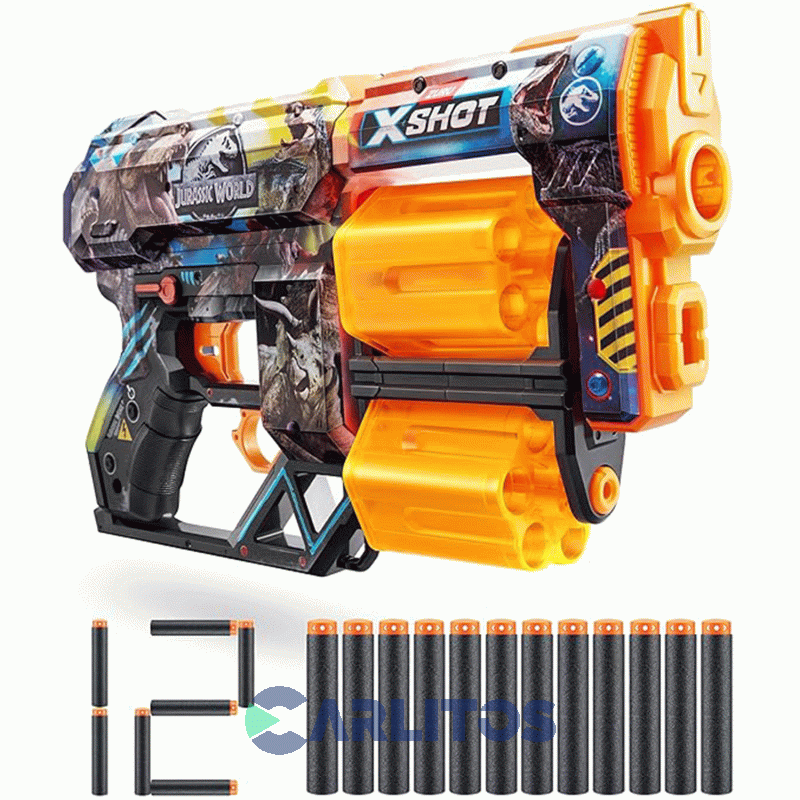 Pistola Lanza Dardos X-shot Zuru Skins Dread Blaster Jurassic Park 7578