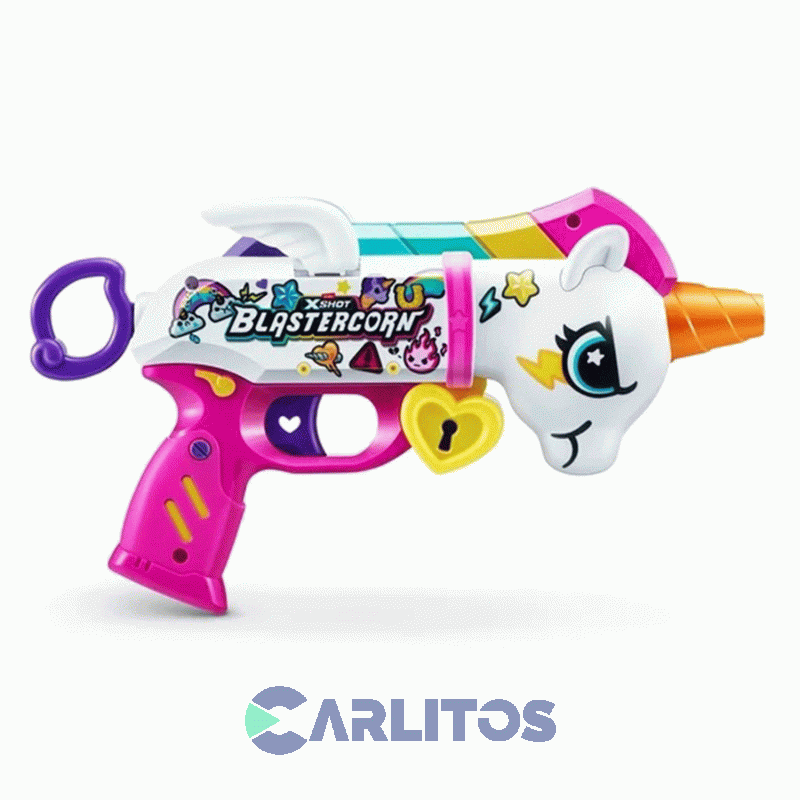 Pistola Lanza Dardos X-Shot Zuru Blastercorn Unicorn 7473