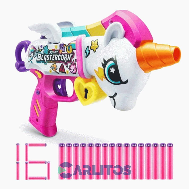 Pistola Lanza Dardos X-Shot Zuru Blastercorn Unicorn 7473