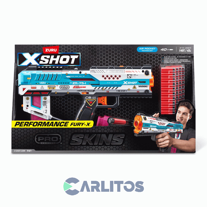 Pistola Lanza Dardos X-Shot Zuru Pro Series Fury X 7602