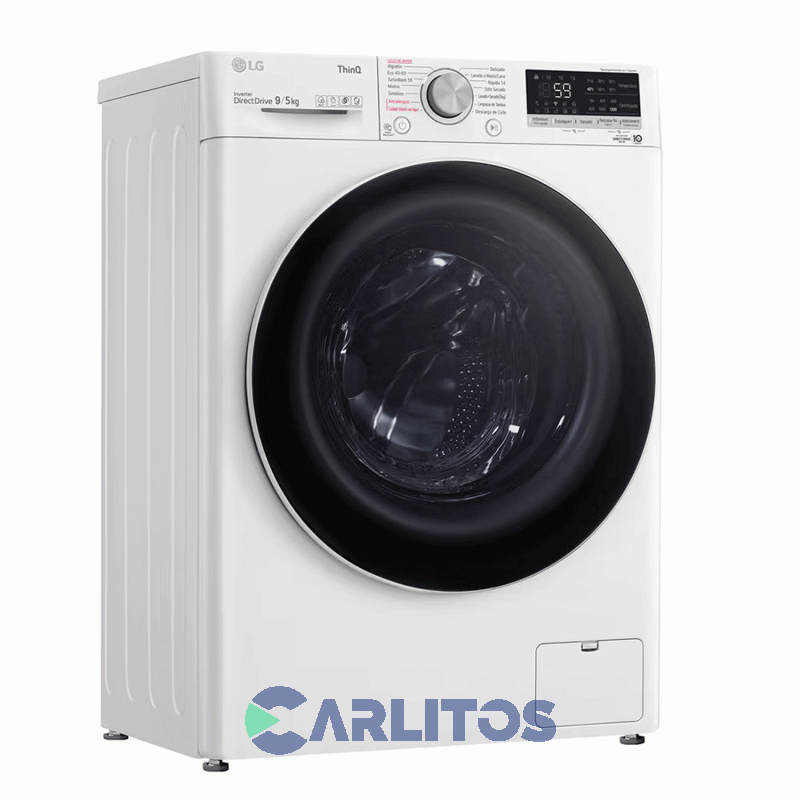 Lavasecarropa LG Inverter 9+5 Kg 1200 Rpm Blanco Wd90wvc4s6