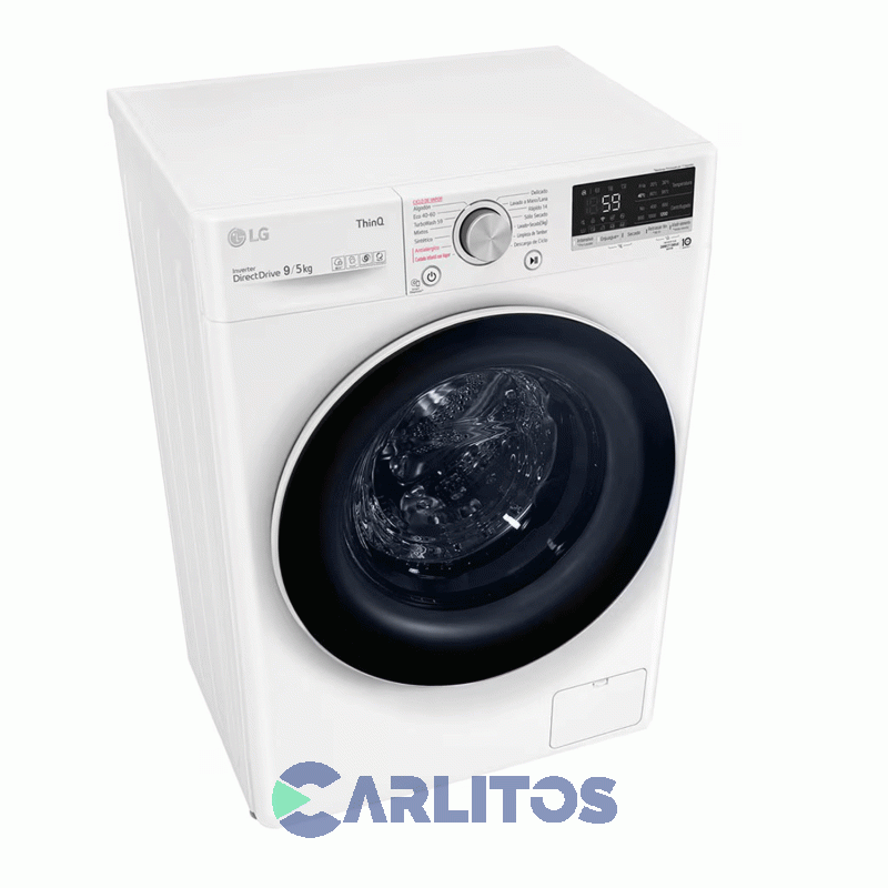 Lavasecarropa LG Inverter 9+5 Kg 1200 Rpm Blanco Wd90wvc4s6