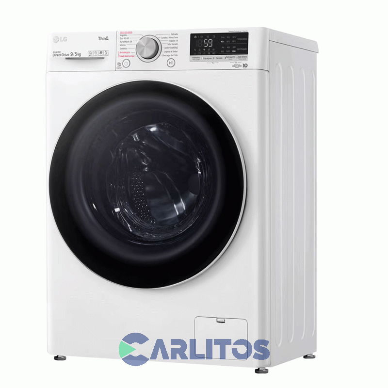 Lavasecarropa LG Inverter 9+5 Kg 1200 Rpm Blanco Wd90wvc4s6