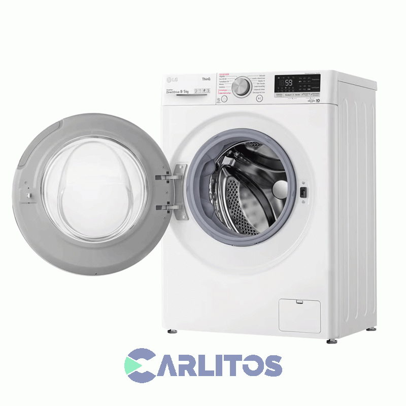 Lavasecarropa LG Inverter 9+5 Kg 1200 Rpm Blanco Wd90wvc4s6