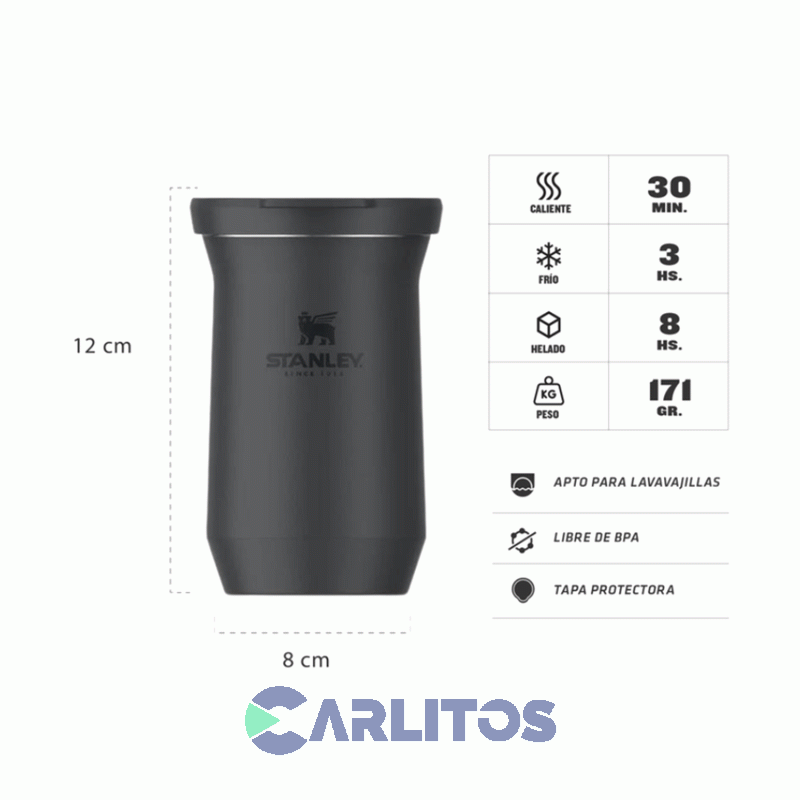 Mate Terere Stanley Legendario Clásico 200 ml Negro