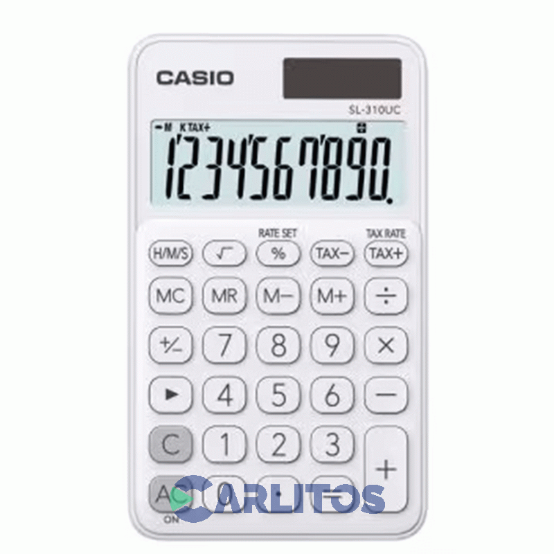 Calculadora De Bolsillo De 10 Digitos Casio Si-310uc Blanco
