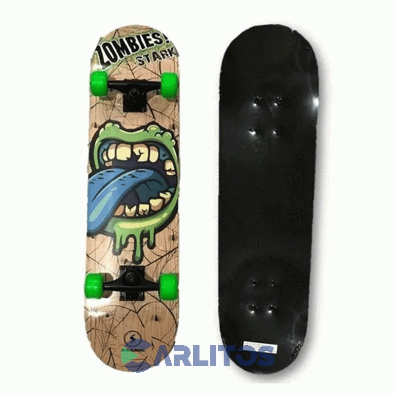 Patineta Skate Con Truck De Aluminio Stark Zombie 5694 Sca-100
