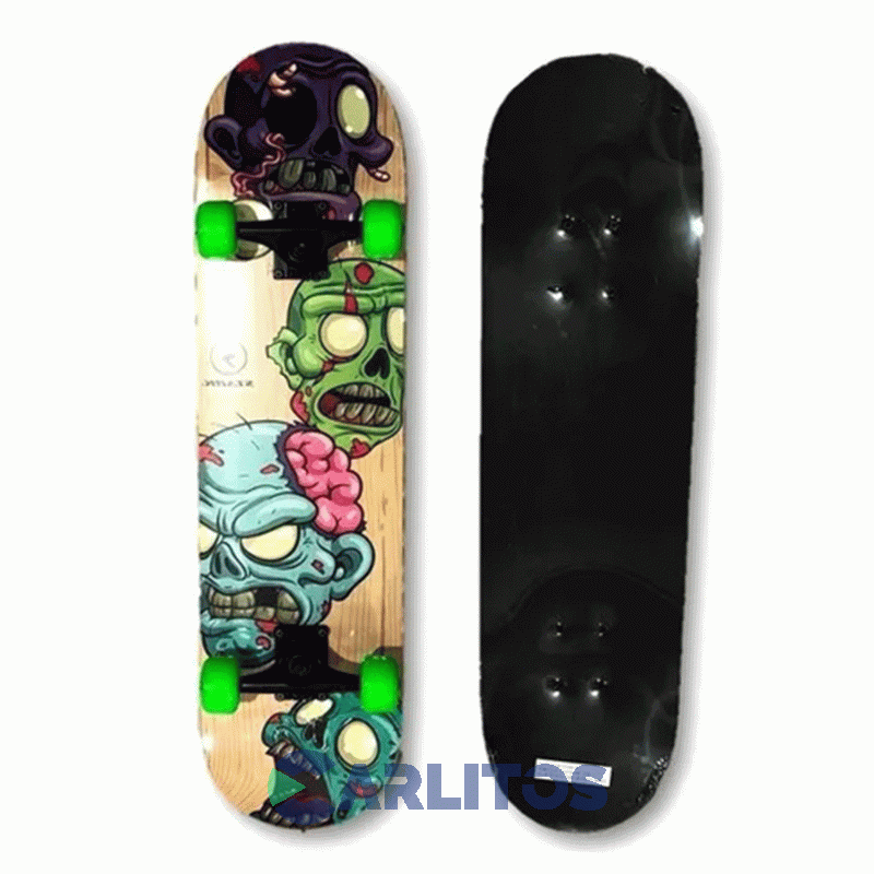 Patineta Skate Con Truck De Aluminio Stark Zombie 5694 Sca-100
