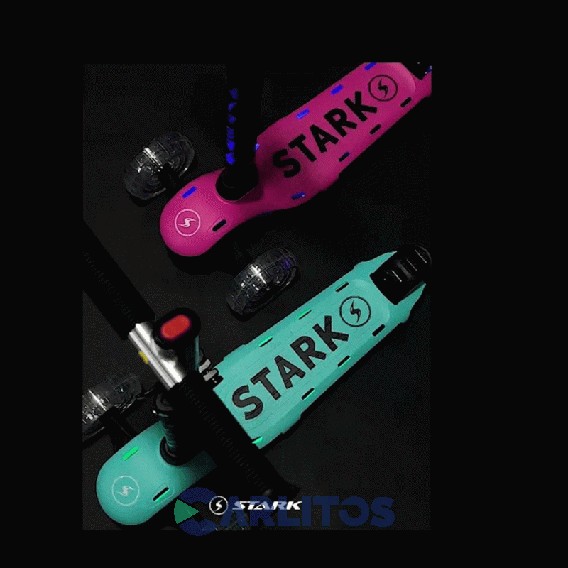 Monopatín Scooter Con Luz Stark Hyper Xr 5833 Azul