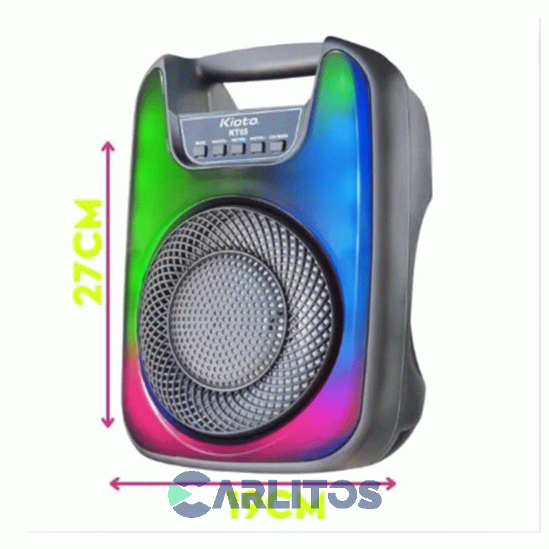Parlante Portátil Kioto Con Bluetooth Y Batería 8 Watts Rms Kt-65