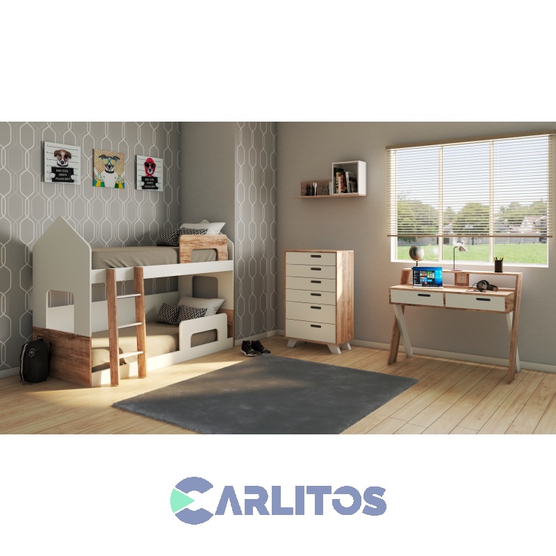 Chiffonier Línea Nordic La Esperanza Atakama y Laqueado Blanco