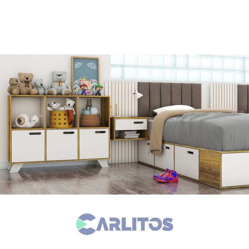 Juguetero Montessori Línea Nordic La Esperanza Atakama y Laqueado Blanco