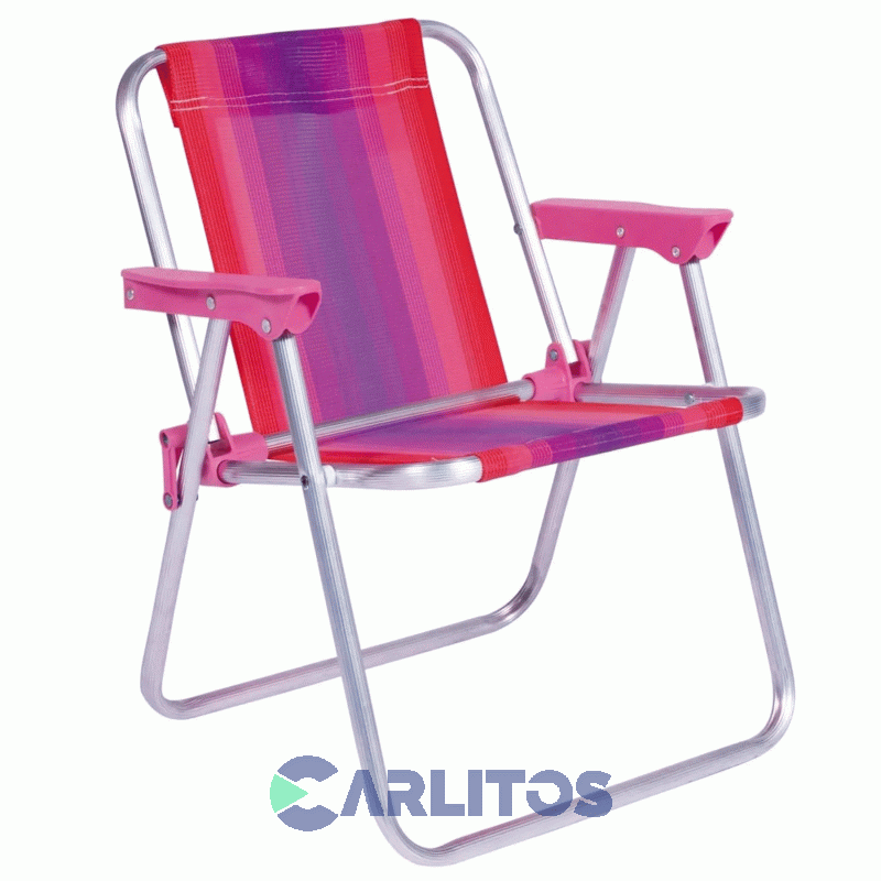 Sillon De Aluminio Infantil Fijo Rafia 2122 Rosa