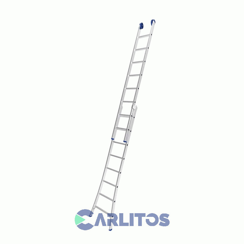 Escalera Extensible 2X8 Escalones De Aluminio 4.21 Metros