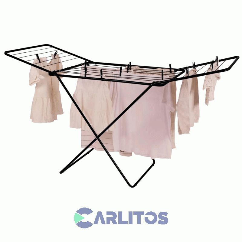 Tender De Pie Maxi Con Aletas 8 Varillas Plegable Mor 6217 Negro