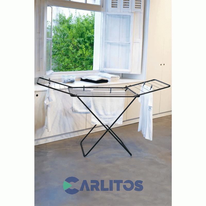 Tender De Pie Maxi Con Aletas 8 Varillas Plegable Mor 6217 Negro
