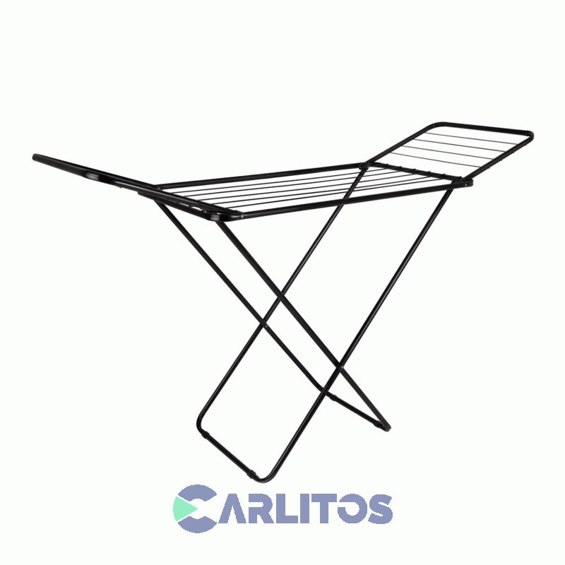 Tender De Pie Slim Con Aletas 6 Varillas Plegable Mor 6216 Negro