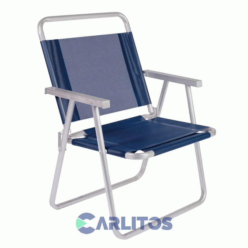 Sillón de Aluminio Oversize Tela Sannet Fijo Mor 2132 Azul Marino