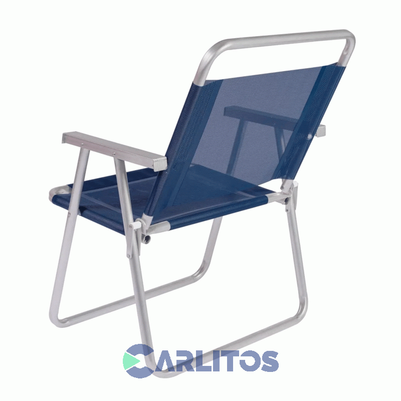 Sillón de Aluminio Oversize Tela Sannet Fijo Mor 2132 Azul Marino