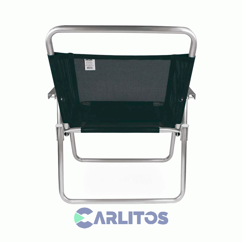 Sillón De Aluminio Oversize Tela Sannet Fijo Mor 2153 Negro