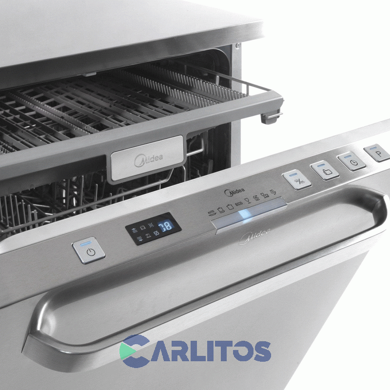Lavavajilla Midea 14 Cubiertos Acero Inoxidable De-214xar1