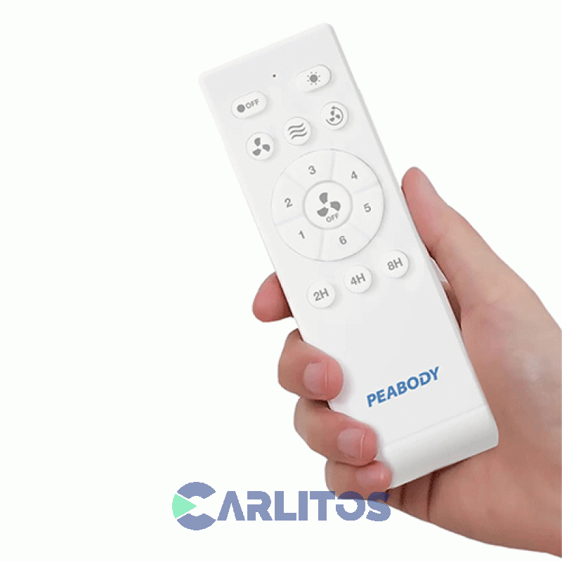 Ventilador De Techo Retráctil Peabody Acero Palas Acrílico Con Led Pe-vtrdc410s