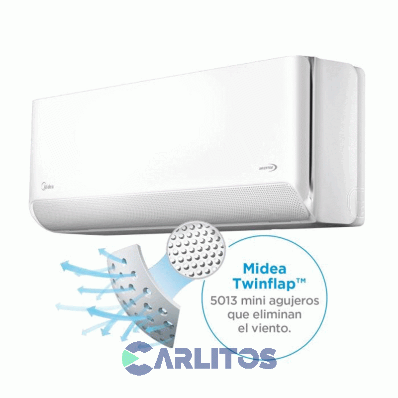 Aire Acondicionado Split Inverter Midea 3650 Watts Frio/Calor Mscbic-12h-n80f Breezeless