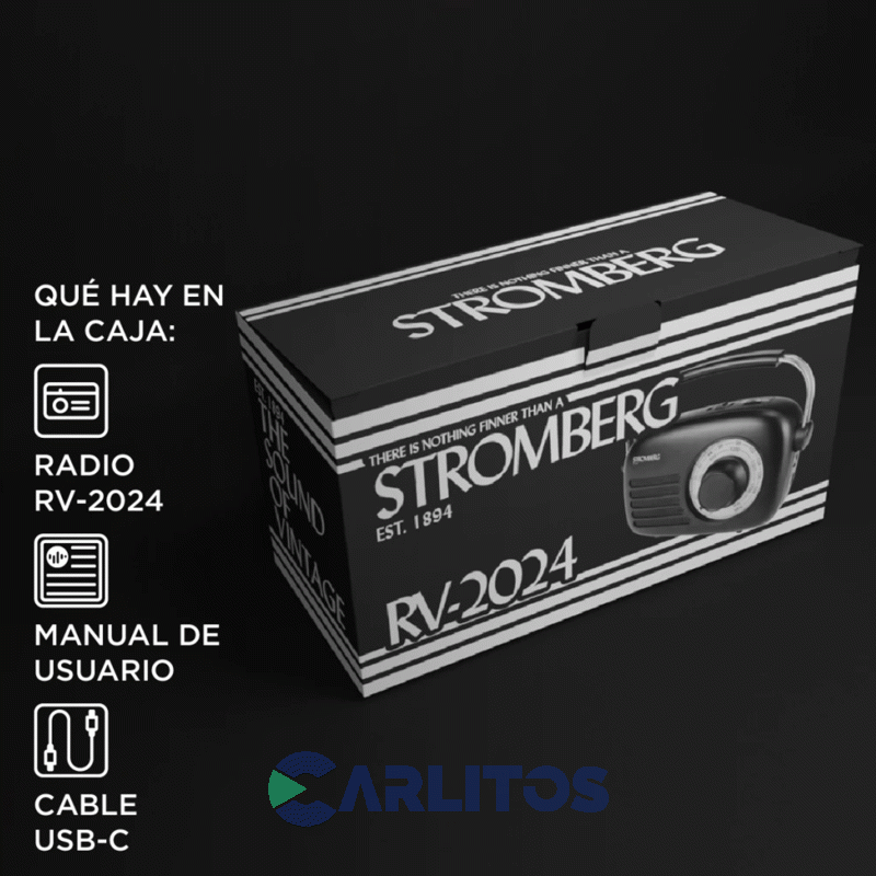Radio Portátil Stromberg-Carlson Am/Fm Analógica Carga Usb Rv-2024