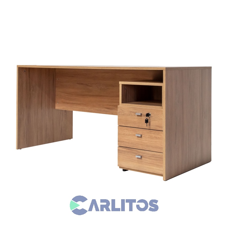 Escritorio Profesional 3 Cajones 1.50 Mts Platinum Acacia