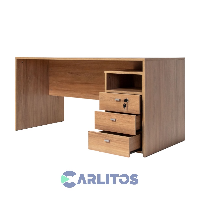 Escritorio Profesional 3 Cajones 1.50 Mts Platinum Acacia