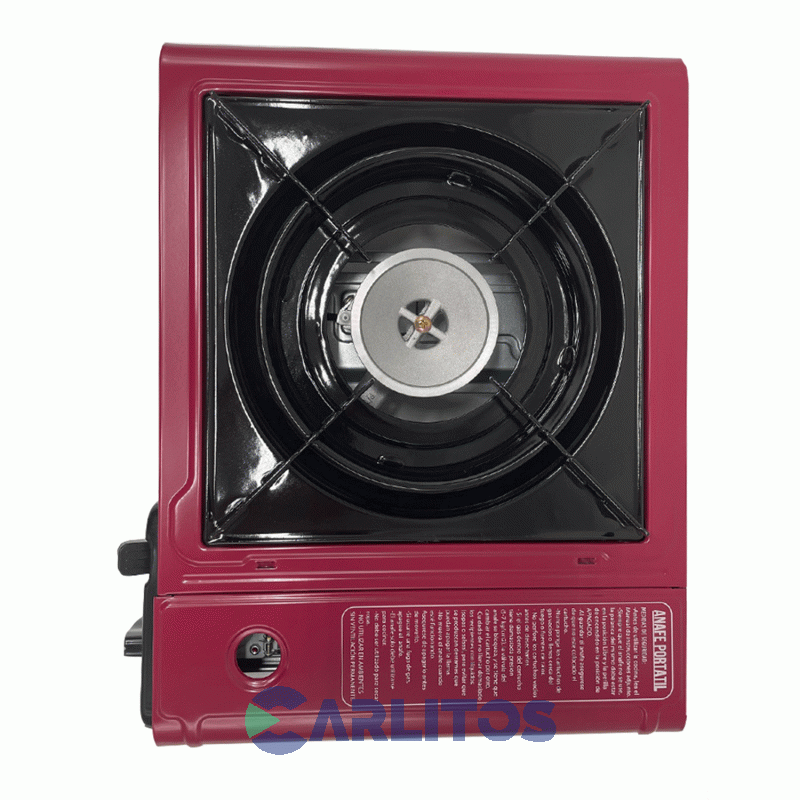 Anafe Portátil A Gas Butano Brogas Con Valija Plástica Rojo