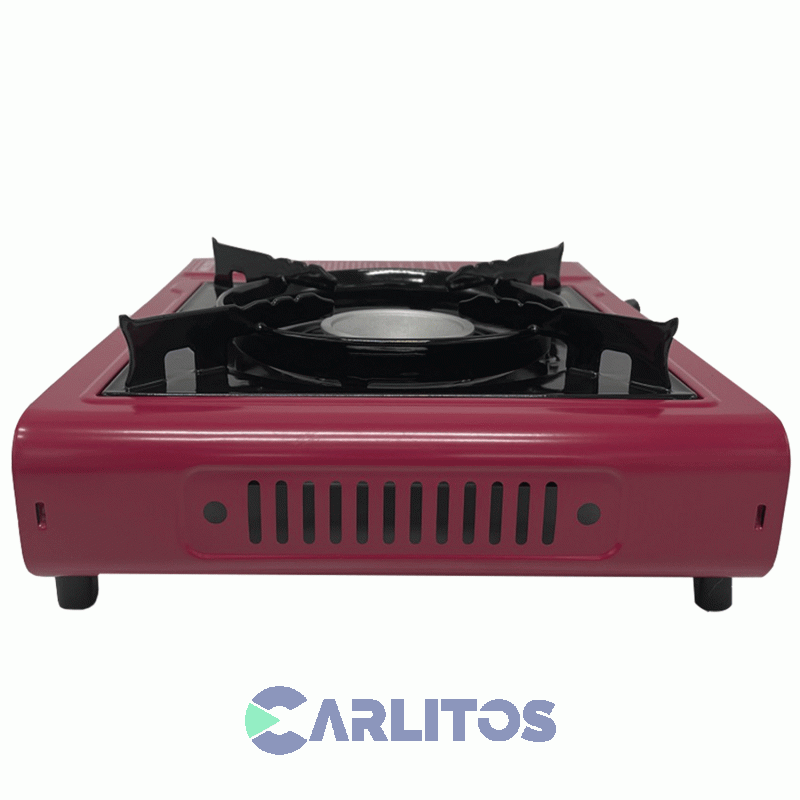 Anafe Portátil A Gas Butano Brogas Con Valija Plástica Rojo