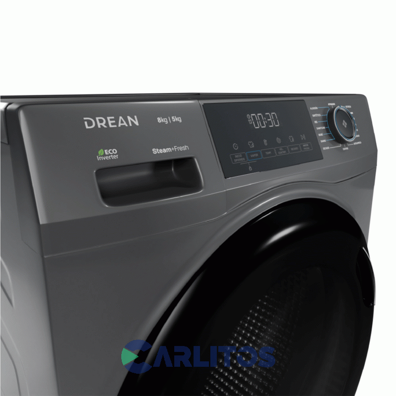 Lavasecarropa LG Inverter 8+5 KG 1400 RPM Gris Lscdr0805sg