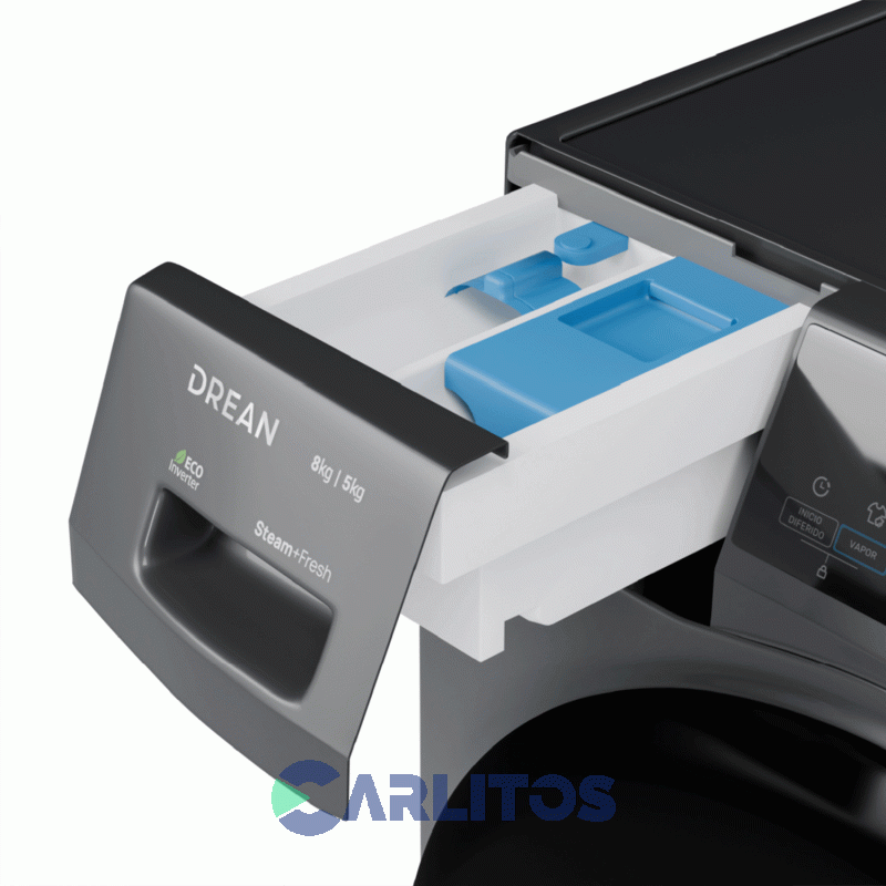 Lavasecarropa LG Inverter 8+5 KG 1400 RPM Gris Lscdr0805sg